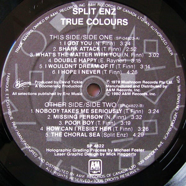 Split Enz - True Colours - Image 3